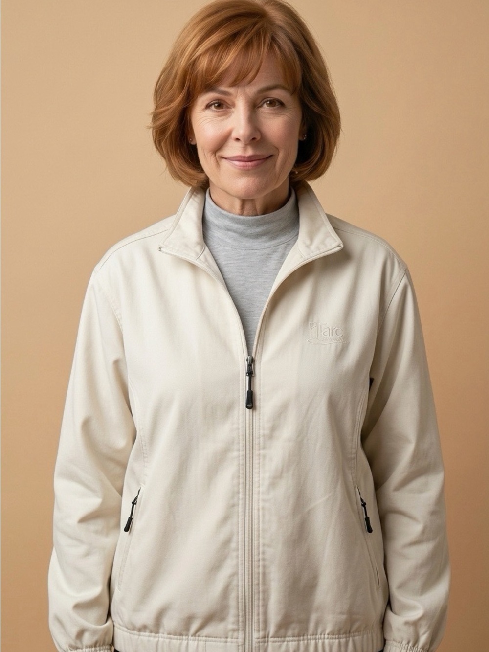 Cutter& Buck Cream WindTec Lightweight Zip-Front Jacket Large NWT Golf